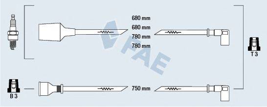 FAE 83750 Комплект дротів запалювання