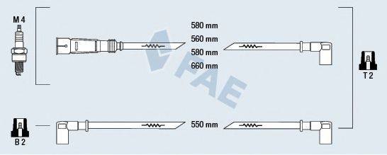 FAE 85020 Комплект дротів запалювання