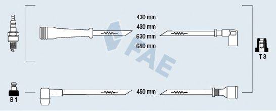 FAE 85220 Комплект дротів запалювання