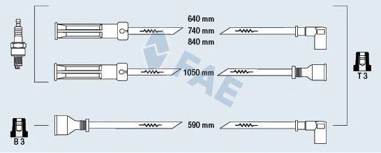 FAE 85380 Комплект дротів запалювання