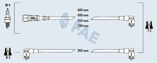 FAE 85691 Комплект дротів запалювання