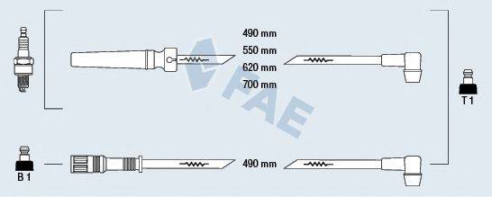 FAE 85970 Комплект дротів запалювання