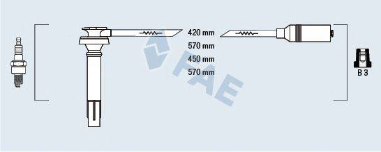 FAE 83236 Комплект дротів запалювання