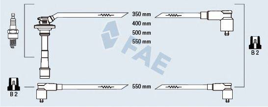 FAE 83585 Комплект дротів запалювання