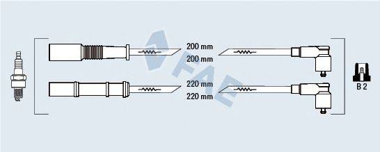 FAE 85626 Комплект дротів запалювання