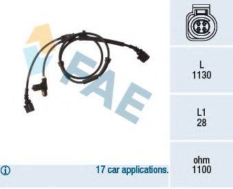 FAE 78172 Датчик, частота обертання колеса