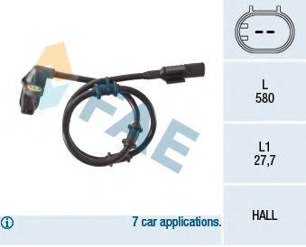 FAE 78134 Датчик, частота обертання колеса