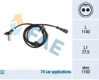 FAE 78166 Датчик, частота обертання колеса