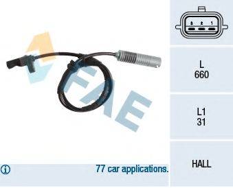 FAE 78186 Датчик, частота обертання колеса