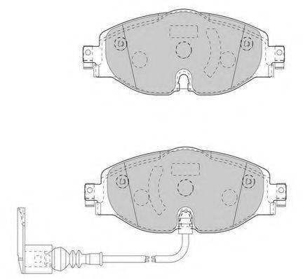 NECTO FD7565A Комплект гальмівних колодок, дискове гальмо