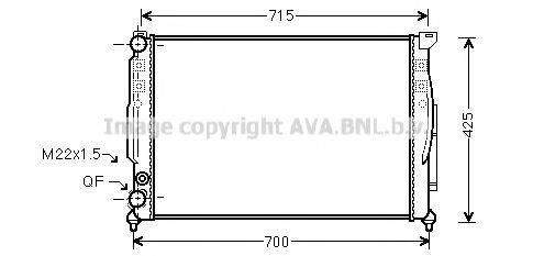 AVA QUALITY COOLING AI2108 Радіатор, охолодження двигуна