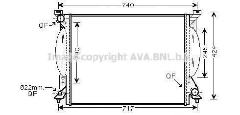 AVA QUALITY COOLING AI2204 Радіатор, охолодження двигуна