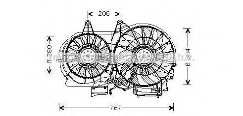 AVA QUALITY COOLING AI7506 Вентилятор, охолодження двигуна