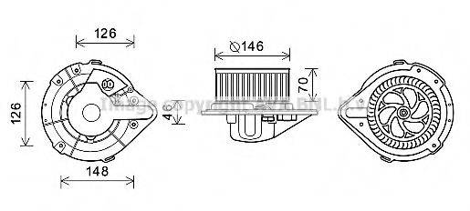 AVA QUALITY COOLING AI8370 Електродвигун, вентиляція салону