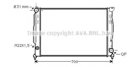 AVA QUALITY COOLING AIA2110 Радіатор, охолодження двигуна