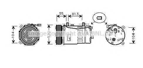 AVA QUALITY COOLING AIK003 Компресор, кондиціонер