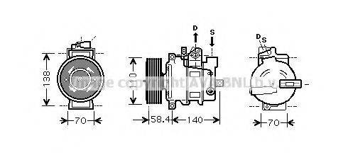 AVA QUALITY COOLING AIK274 Компресор, кондиціонер