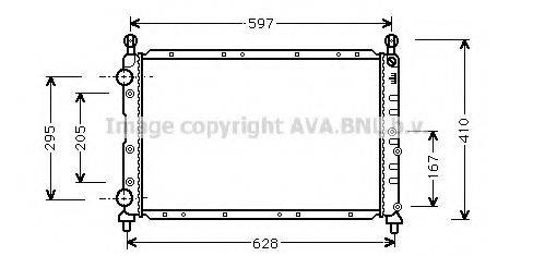 AVA QUALITY COOLING AL2074 Радіатор, охолодження двигуна