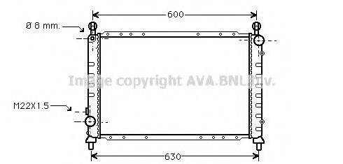 AVA QUALITY COOLING AL2076 Радіатор, охолодження двигуна