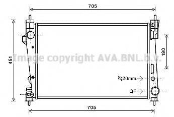 AVA QUALITY COOLING AL2124 Радіатор, охолодження двигуна