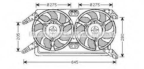 AVA QUALITY COOLING AL7513 Вентилятор, охолодження двигуна