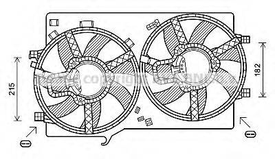 AVA QUALITY COOLING AL7521 Вентилятор, охолодження двигуна