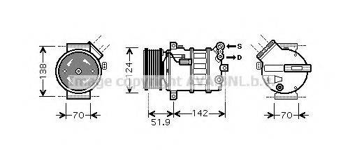 AVA QUALITY COOLING ALK112 Компресор, кондиціонер