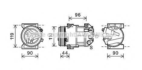 AVA QUALITY COOLING ALK125 Компресор, кондиціонер