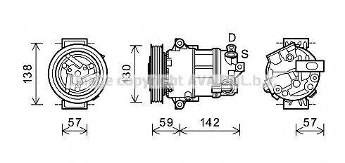 AVA QUALITY COOLING ALK126 Компресор, кондиціонер