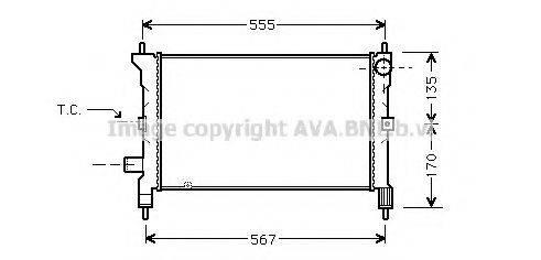 AVA QUALITY COOLING AU2081 Радіатор, охолодження двигуна