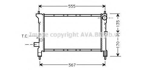 AVA QUALITY COOLING AU2100 Радіатор, охолодження двигуна