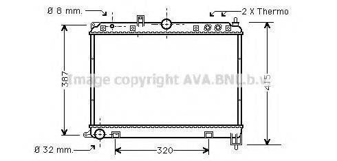 AVA QUALITY COOLING AU2118 Радіатор, охолодження двигуна