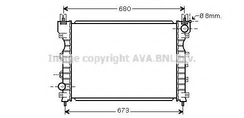 AVA QUALITY COOLING AU2174 Радіатор, охолодження двигуна