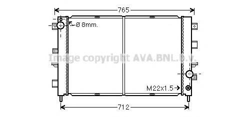 AVA QUALITY COOLING AU2220 Радіатор, охолодження двигуна