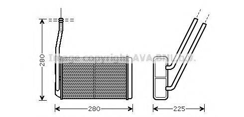 AVA QUALITY COOLING AU6177 Теплообмінник, опалення салону