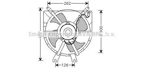 AVA QUALITY COOLING AU7503 Вентилятор, охолодження двигуна