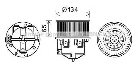 AVA QUALITY COOLING AU8222 Електродвигун, вентиляція салону