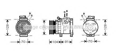 AVA QUALITY COOLING AUK167 Компресор, кондиціонер