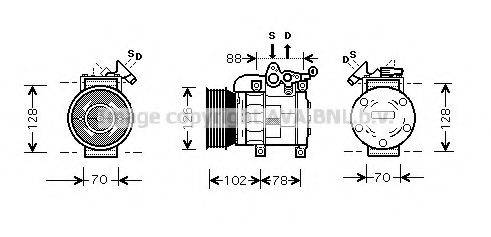 AVA QUALITY COOLING AUK169 Компресор, кондиціонер