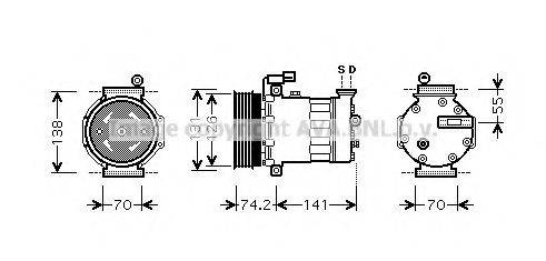 AVA QUALITY COOLING AUK171 Компресор, кондиціонер