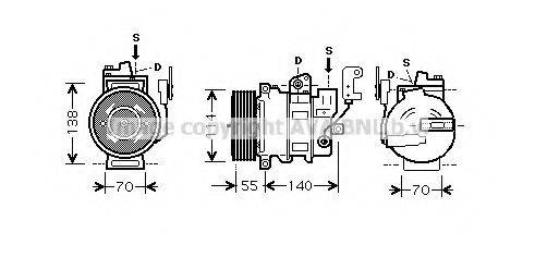 AVA QUALITY COOLING AUK187 Компресор, кондиціонер