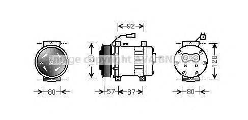 AVA QUALITY COOLING AUK203 Компресор, кондиціонер