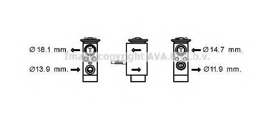 AVA QUALITY COOLING BW1432 Розширювальний клапан, кондиціонер