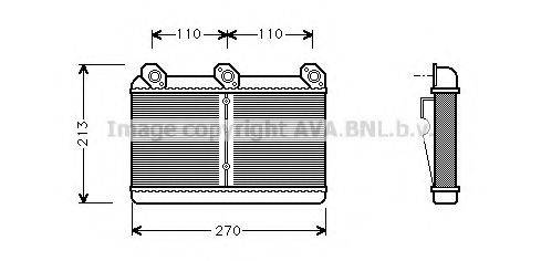 AVA QUALITY COOLING BW6023 Теплообмінник, опалення салону