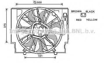 AVA QUALITY COOLING BW7529 Вентилятор, охолодження двигуна