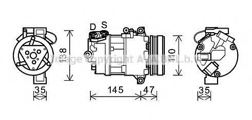 AVA QUALITY COOLING BWAK395 Компресор, кондиціонер