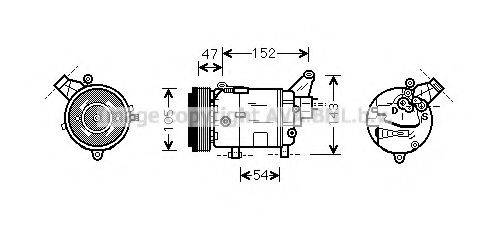 AVA QUALITY COOLING BWK076 Компресор, кондиціонер