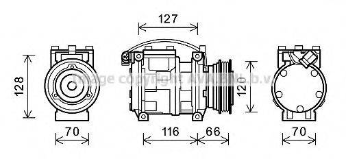 AVA QUALITY COOLING BWK230 Компресор, кондиціонер