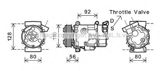 AVA QUALITY COOLING BWK416 Компресор, кондиціонер