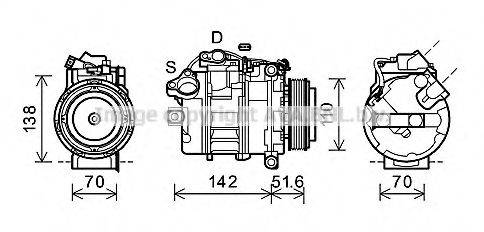 AVA QUALITY COOLING BWK427 Компресор, кондиціонер